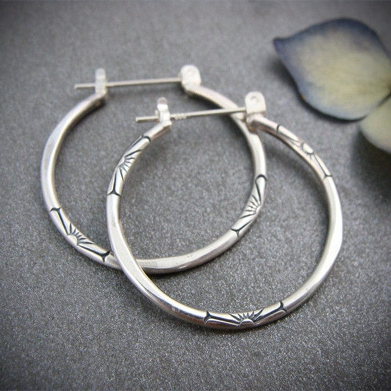 Pendientes de Aro Vintage en Plata