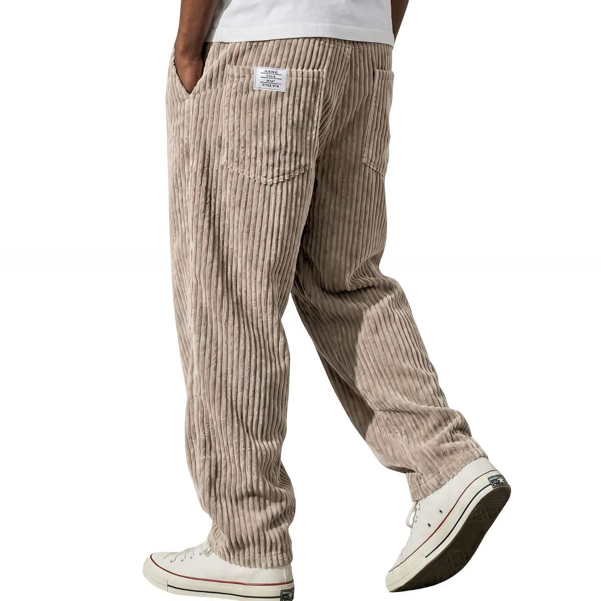 Varel | Pantaloni da uomo in velluto a coste con vita elasticizzata