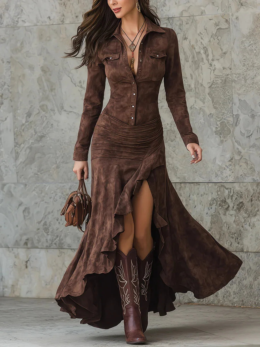 Vestido elegante retro de mujer
