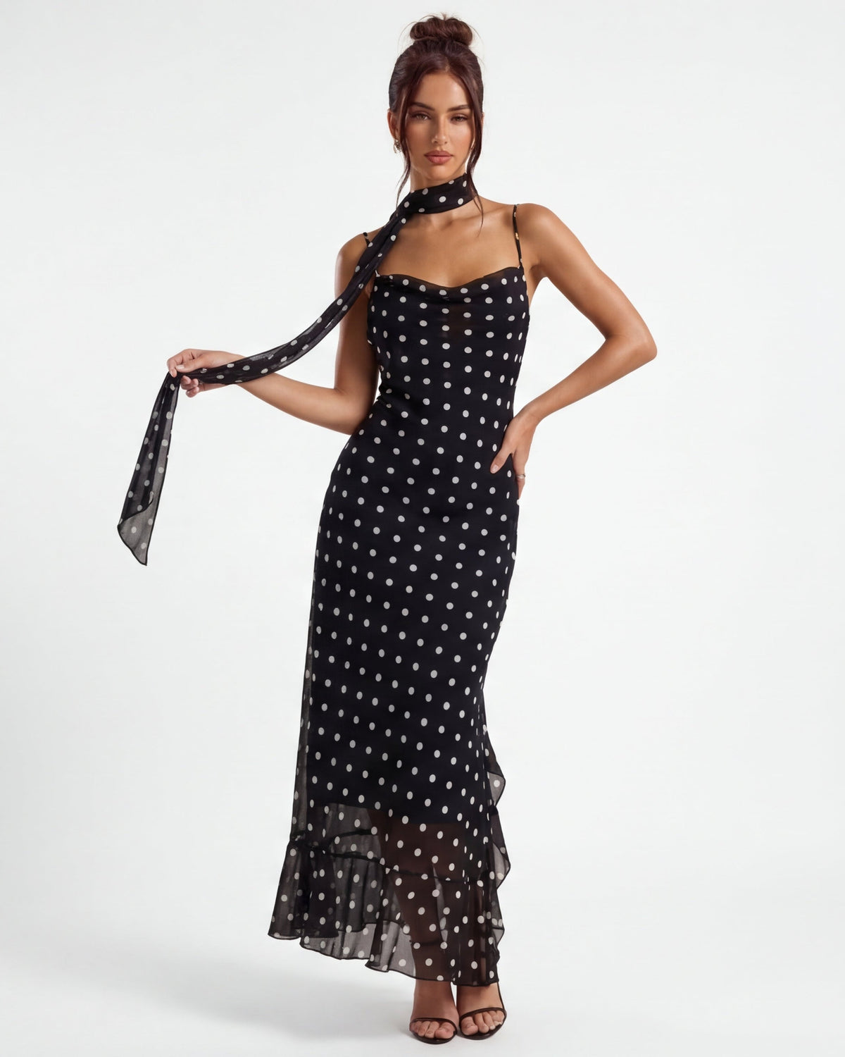 Maxi de lunares negros