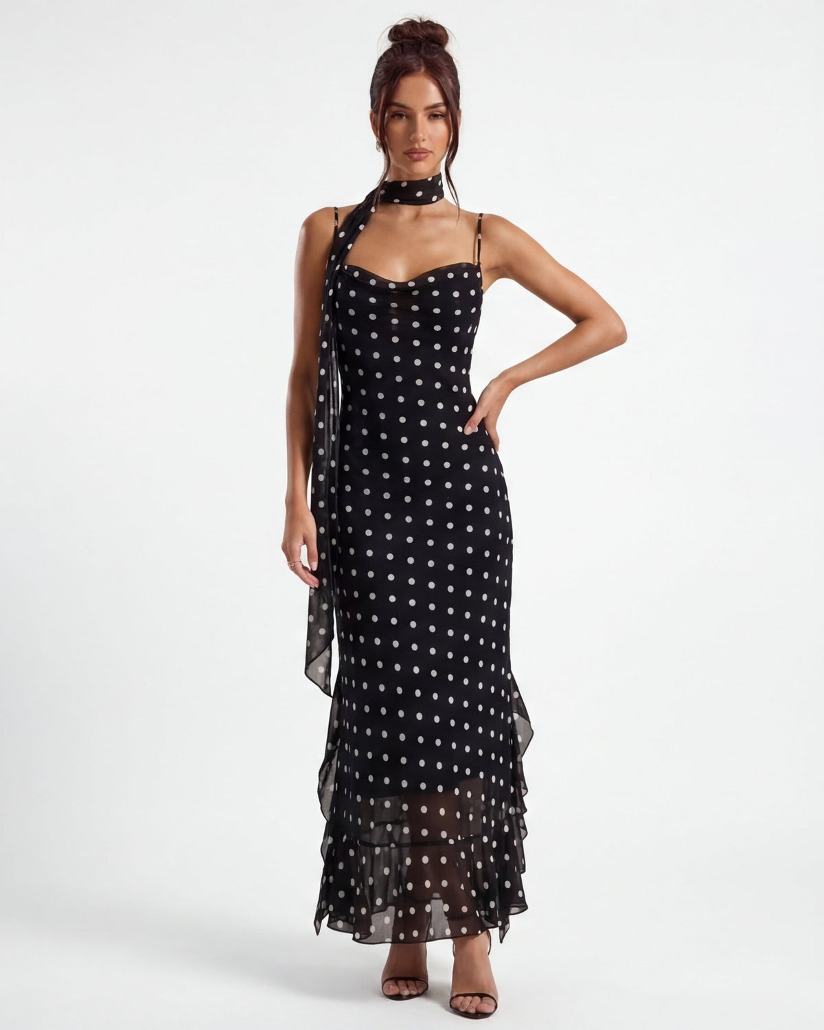 Maxi de lunares negros