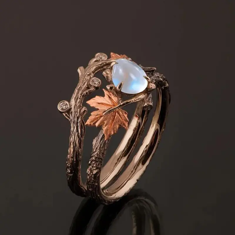 Anillo de Piedra Luna Natural
